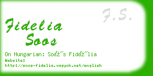 fidelia soos business card